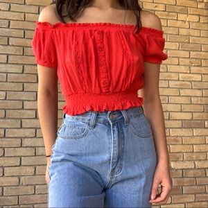 Red crop top ❤️